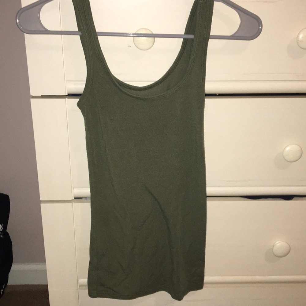 army green tank top